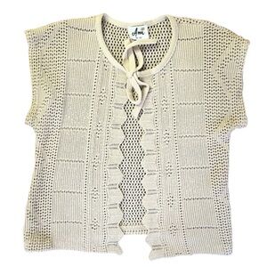 Ami Knit Tie-Front Cardigan Sweater